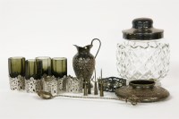 Lot 123 - Four silver sleeved shot glasses