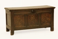 Lot 647 - A 17th century oak coffer