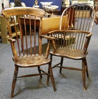 Lot 435 - Two Windsor stickback chairs