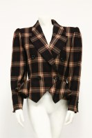 Lot 1332 - A Valentino Boutique check double-breasted jacket