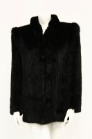 Lot 1407 - A black mink jacket with a Saga Mink label