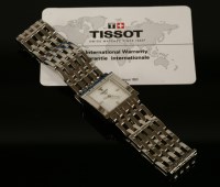 Lot 1542 - A ladies' stainless steel Tissot quartz bracelet watch