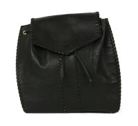 Lot 1056 - An Yves Saint Laurent black leather rucksack