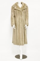 Lot 1412 - A blonde mink fur full-length coat