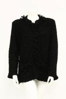 Lot 1355 - An Armani Collezioni black woven evening jacket