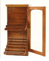 Lot 232 - A mahogany collector's cabinet