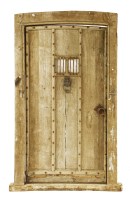 Lot 452 - An oak door and door frame