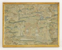 Lot 150 - An embroidered panel