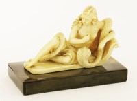 Lot 132 - A European carved ivory figure of Hygeia