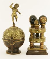 Lot 84 - An Italian brass holy water stoop and cover