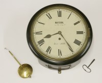 Lot 428 - A mahogany wall clock