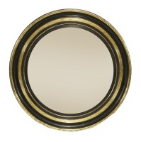 Lot 501 - A massive Regency-style ebonised and gilt circular wall mirror