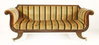 Lot 509 - A Regency mahogany scroll end sofa