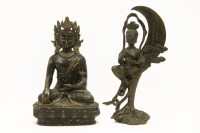 Lot 350 - A bronze Bodhisattva