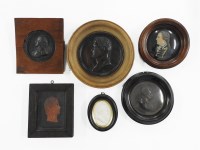 Lot 233 - Two miniature wax portrait busts