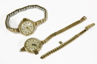 Lot 38 - A ladies gold Buren Grand Prix mechanical bracelet watch