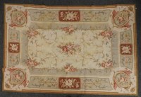 Lot 490 - A small Aubusson type rug