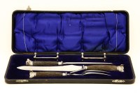 Lot 122 - A Victorian three piece carving set