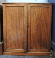 Lot 429 - A Victorian mahogany collector's cabinet with two panelled doors enclosing nine drawers with glass covers. 62 x 34 x 66cm high
Part  of the Bill Brown collection of cutlery