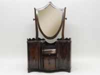 Lot 523 - A 19th century walnut dressing mirror