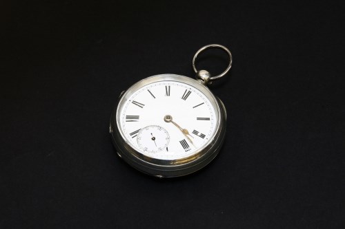 Lot 45 - A silver open faced pocket watch