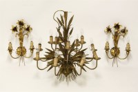 Lot 277 - A gilt metal chandelier