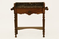 Lot 537 - A Continental oak and marble topped washstand 82cmw 78cm H 38cm D