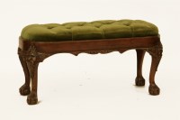 Lot 525 - A Continental walnut oval stool