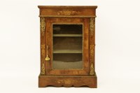 Lot 428 - A Victorian burr walnut and inlaid ormolu mounted pier cabinet