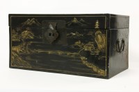 Lot 237 - A Chinese black lacquered chest