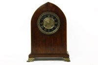 Lot 372 - A mahogany cased lancet mantle clock