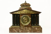 Lot 396 - A large marble cased portico clock