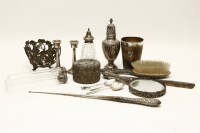 Lot 84 - A box with silver and silver plated items