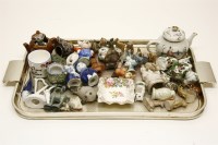 Lot 254 - A tray of small china items: Wade animals