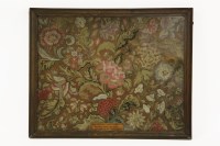 Lot 389 - A framed needlework panel