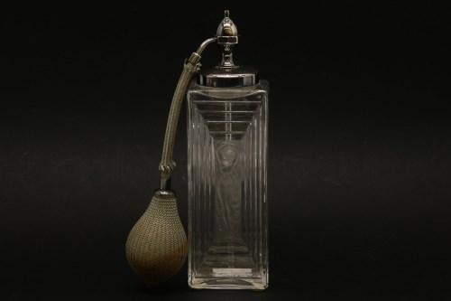 Lot 143 - A Lalique 'Duncan' perfume atomiser
19.5cm high