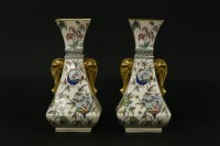 Lot 172 - A pair of old hall pottery vases