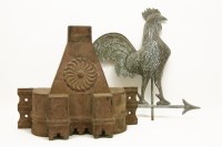 Lot 375 - A copper weathervane in the form of a cockerel