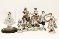 Lot 178 - A Continental porcelain figural group of a gentlemen and his companion