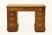 Lot 648 - A Victorian mahogany pedestal desk