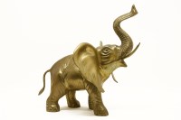 Lot 271 - A brass elephant