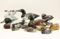 Lot 300 - A collection of wooden ducks longest 31.5cm long