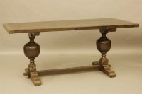 Lot 633 - An oak refectory table