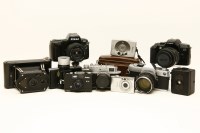Lot 234 - A collection of eleven cameras and a Minolta cine camera