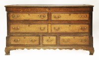 Lot 448 - A George III oak Lancashire chest