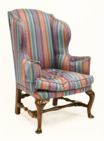 Lot 532 - A George III wing armchair