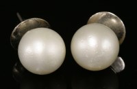 Lot 270 - A pair of 9ct white gold