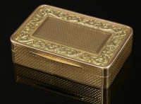 Lot 14 - A George lll 18ct two-colour gold snuff box