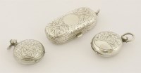 Lot 525 - Three silver sovereign cases