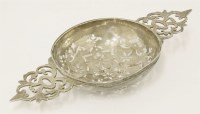 Lot 495 - A George I silver strainer
